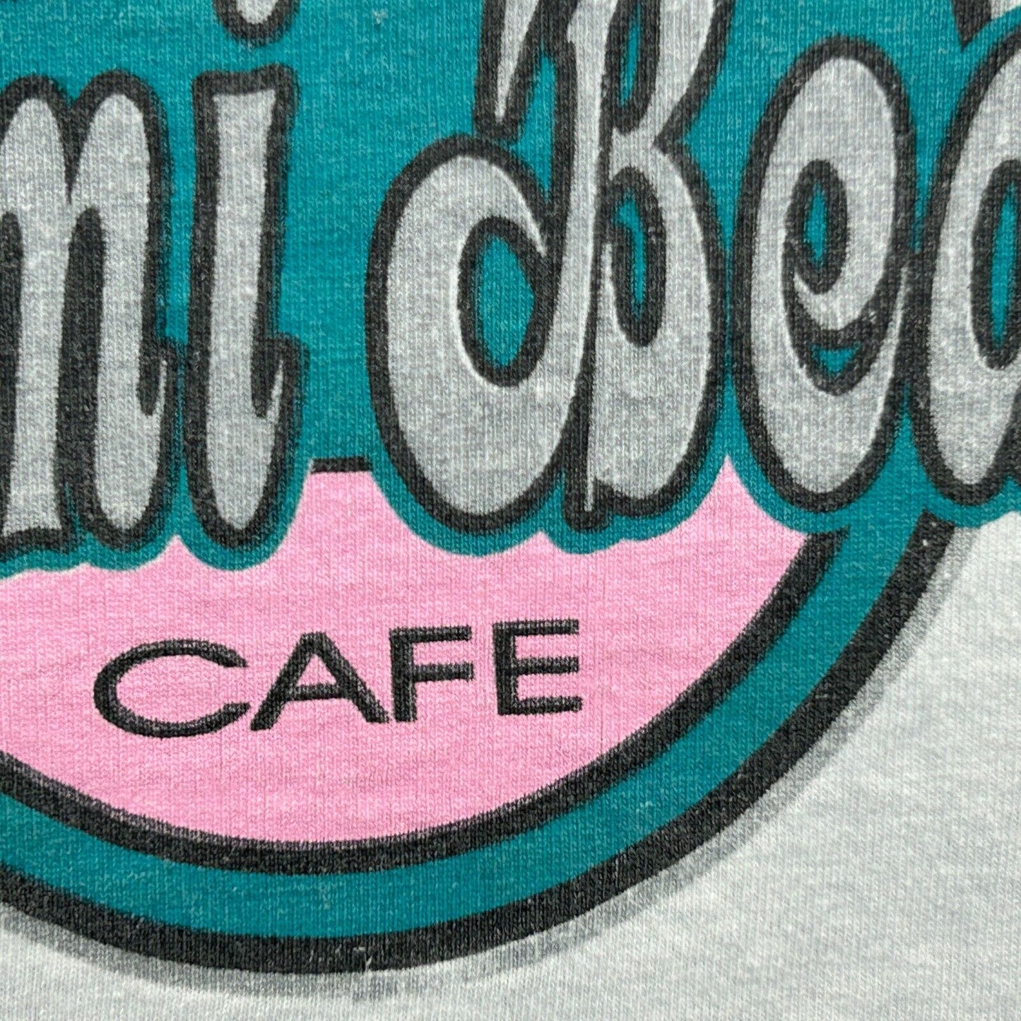 Camiseta sin mangas All Star Cafe Miami Beach, talla mediana, estilo vintage, años 90, para hombre, color blanco