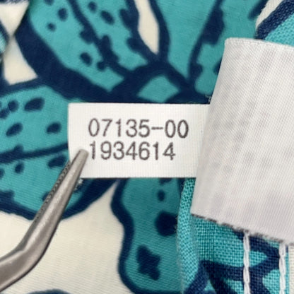 Reyn Spooner Aloha Luhiehu Button Front Shirt Floral White Hawaiian XL X-Large