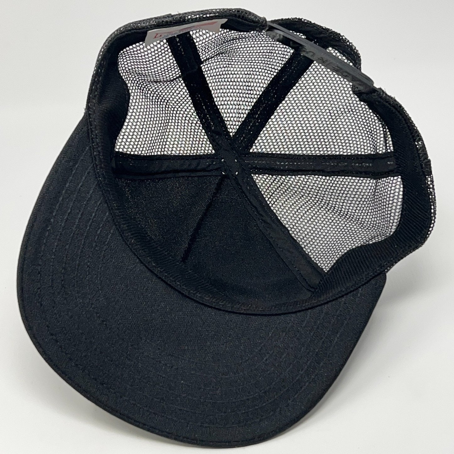 Vintage 80s Farm King Patch Trucker Hat Baseball Cap USA Mesh Snapback Black