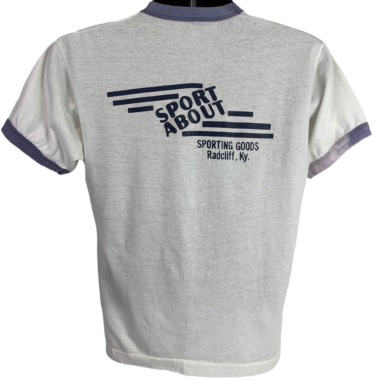 Camiseta vintage de campeonatos de ráquetbol, ​​talla grande, años 80, Fort Knox, ejército, para hombre, color blanco