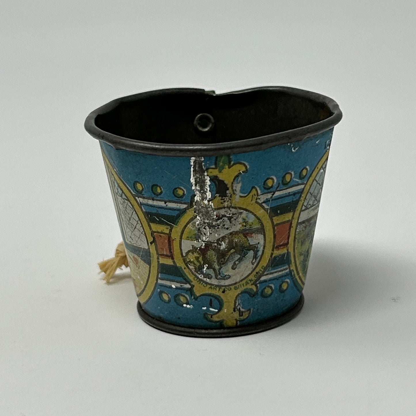 Vintage Ohio Art 1920s Tin Litho Little Red Riding Hood Child's Tea Set 3 Pieces