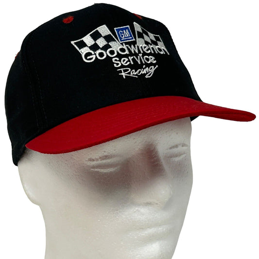 Gorra de béisbol vintage de los años 90 con cierre trasero, estilo snapback, de Goodwrench Service Racing, color negro, GM NASCAR