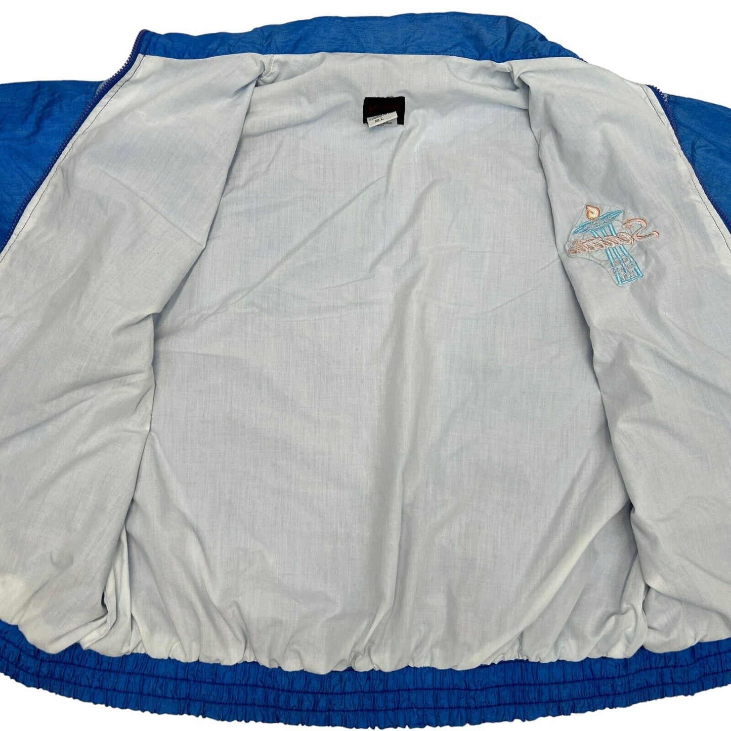 Pantalones y chaqueta de chándal vintage de los años 90 de los juegos juveniles del JCC Maccabi Seattle para hombre, talla grande, color azul