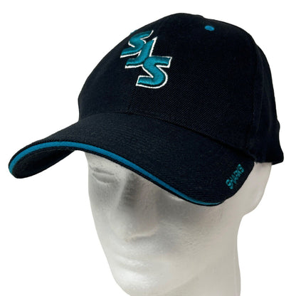 Gorra de béisbol de mezcla de lana de hockey de la NHL de SJS San Jose Sharks, color negro, talla L-XL