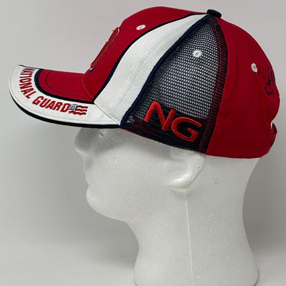 Dale Earnhardt Jr Baseball Hat Cap NASCAR National Guard Motorsports 6 Panel Red