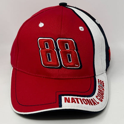 Dale Earnhardt Jr Baseball Hat Cap NASCAR National Guard Motorsports 6 Panel Red