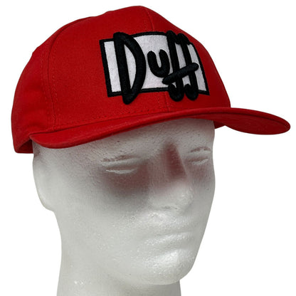 The Simpsons Duff Beer Hat Baseball Cap Duffman Homer Brewery Strapback Red