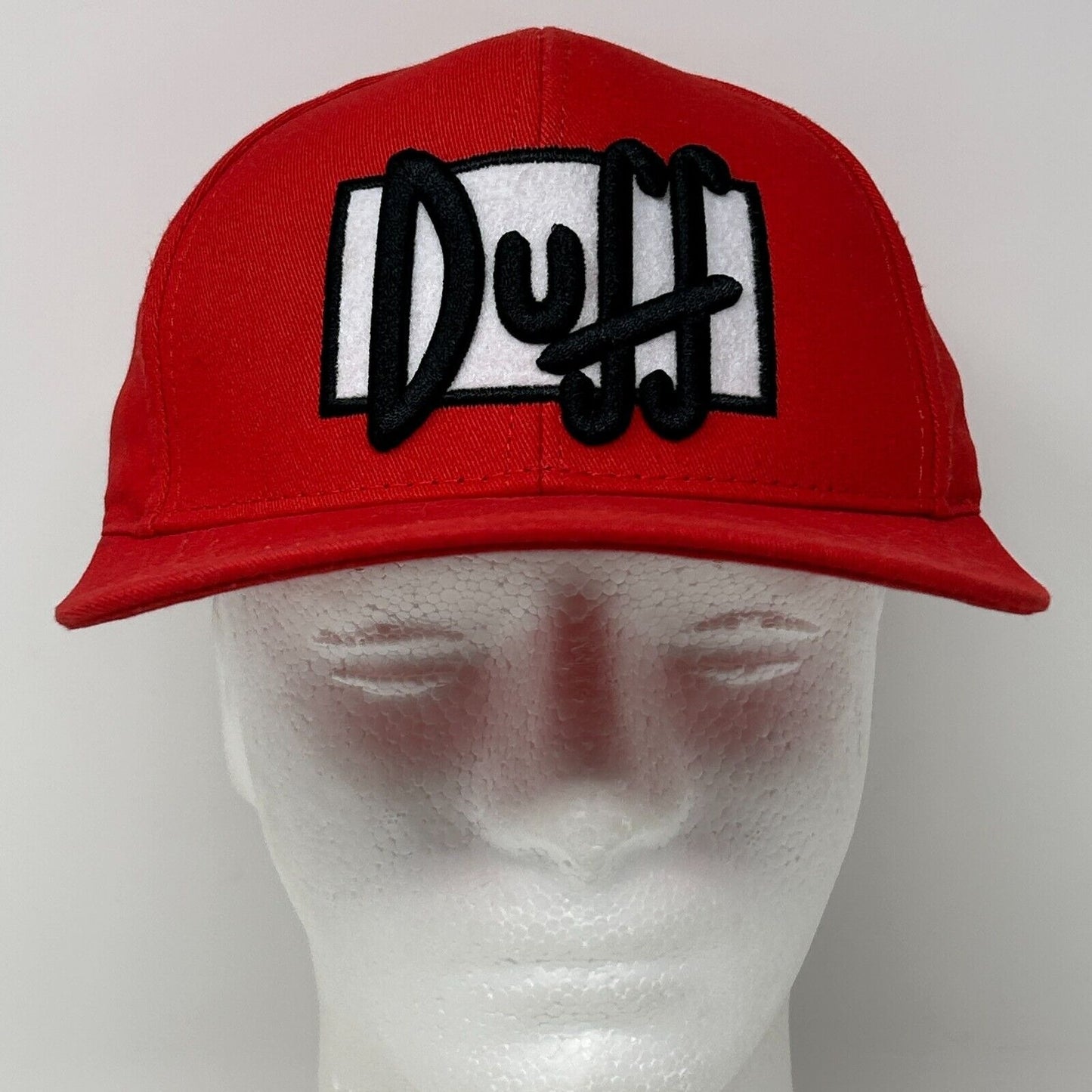 The Simpsons Duff Beer Hat Baseball Cap Duffman Homer Brewery Strapback Red