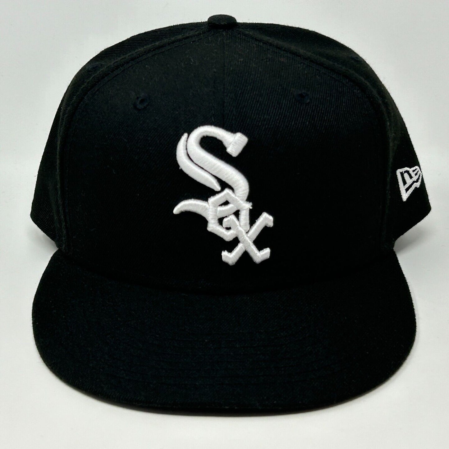 Chicago White Sox Hat MLB Black New Era 59Fifty 5950 6 Panel Baseball Cap 7 5/8