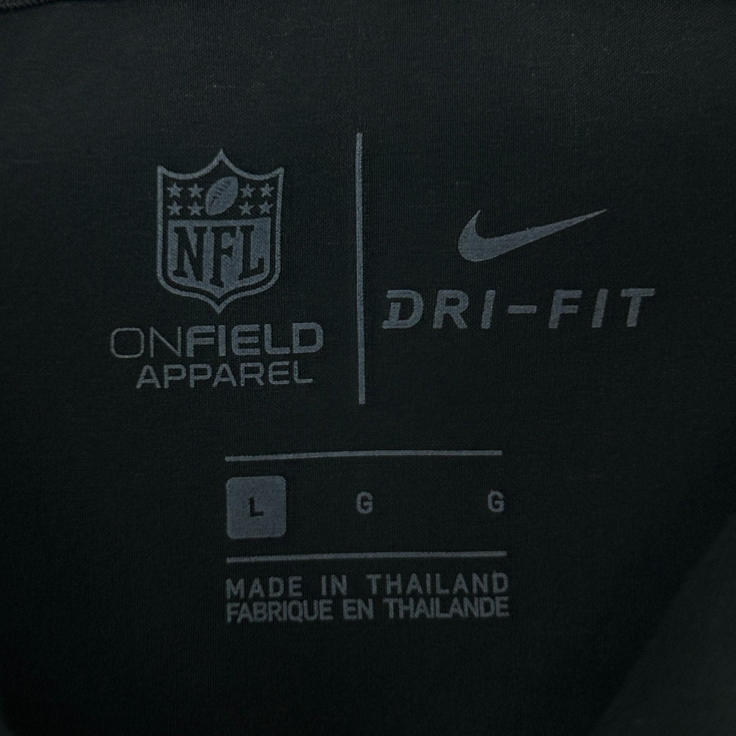 Las Vegas Raiders Polo Shirt Black NFL On Field Short Sleeve Nike Dri Fit Large