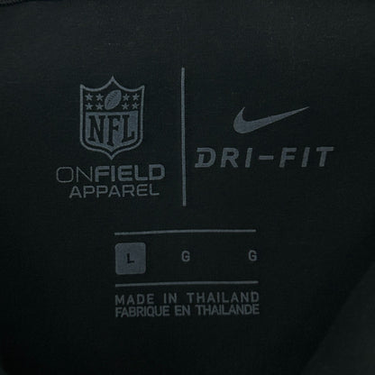 Las Vegas Raiders Polo Shirt Black NFL On Field Short Sleeve Nike Dri Fit Large