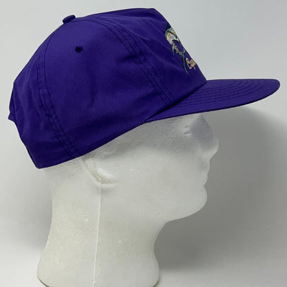 Vintage 90s Cape Hatteras Swordfish Hat Baseball Cap Fishing Snapback Purple