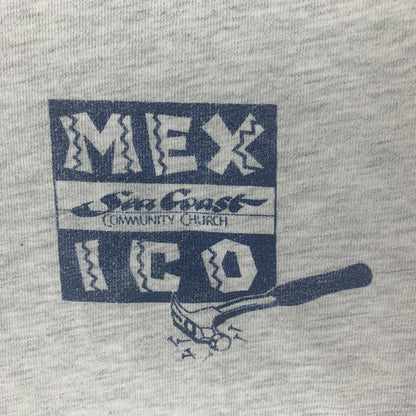 Vintage Distressed Mexico Labor of Love T Shirt 2XL XXL Art Christian Mens Gray