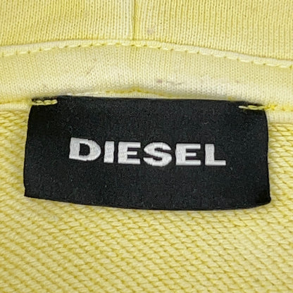 Diesel Tiger Alby B8 Hoodie L Large Yellow Hooded Sweatshirt Long Sleeve Cotton