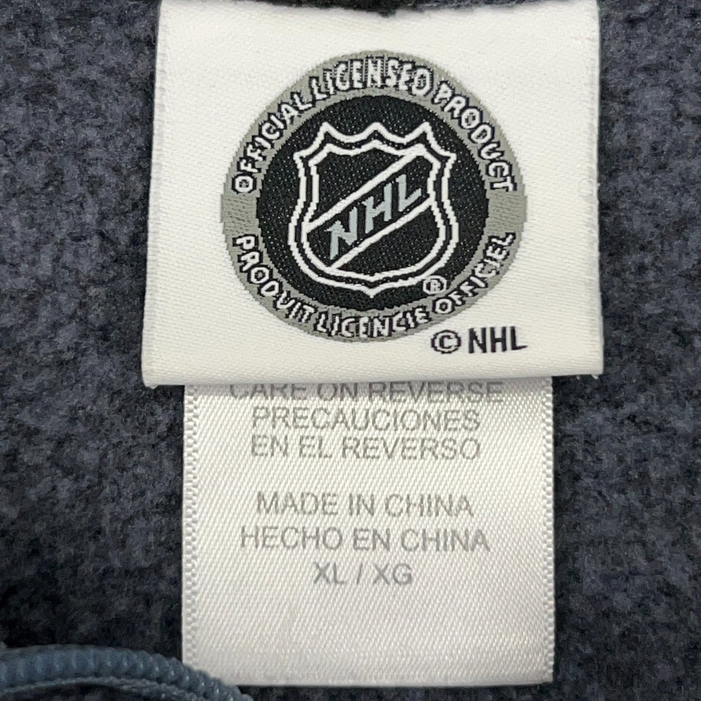 Las Vegas Golden Knights Full Zip Fleece Sweater Jacket NHL Blue Gray XL X-Large