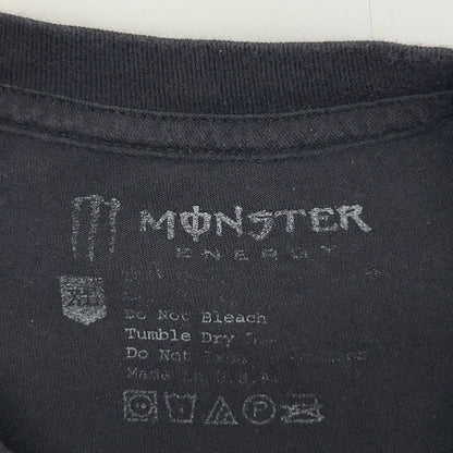 Monster Energy Logo T Shirt L Large Black Short Sleeve USA Pocket Graphic Tee