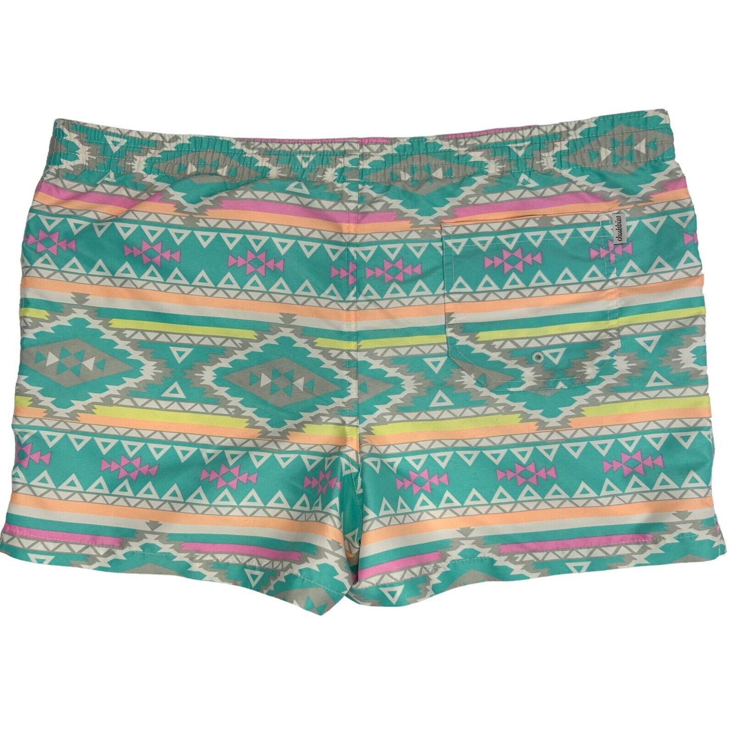 Bañador Chubbies En Fuegos de 4" para hombre, talla grande, estilo azteca del suroeste, color verde