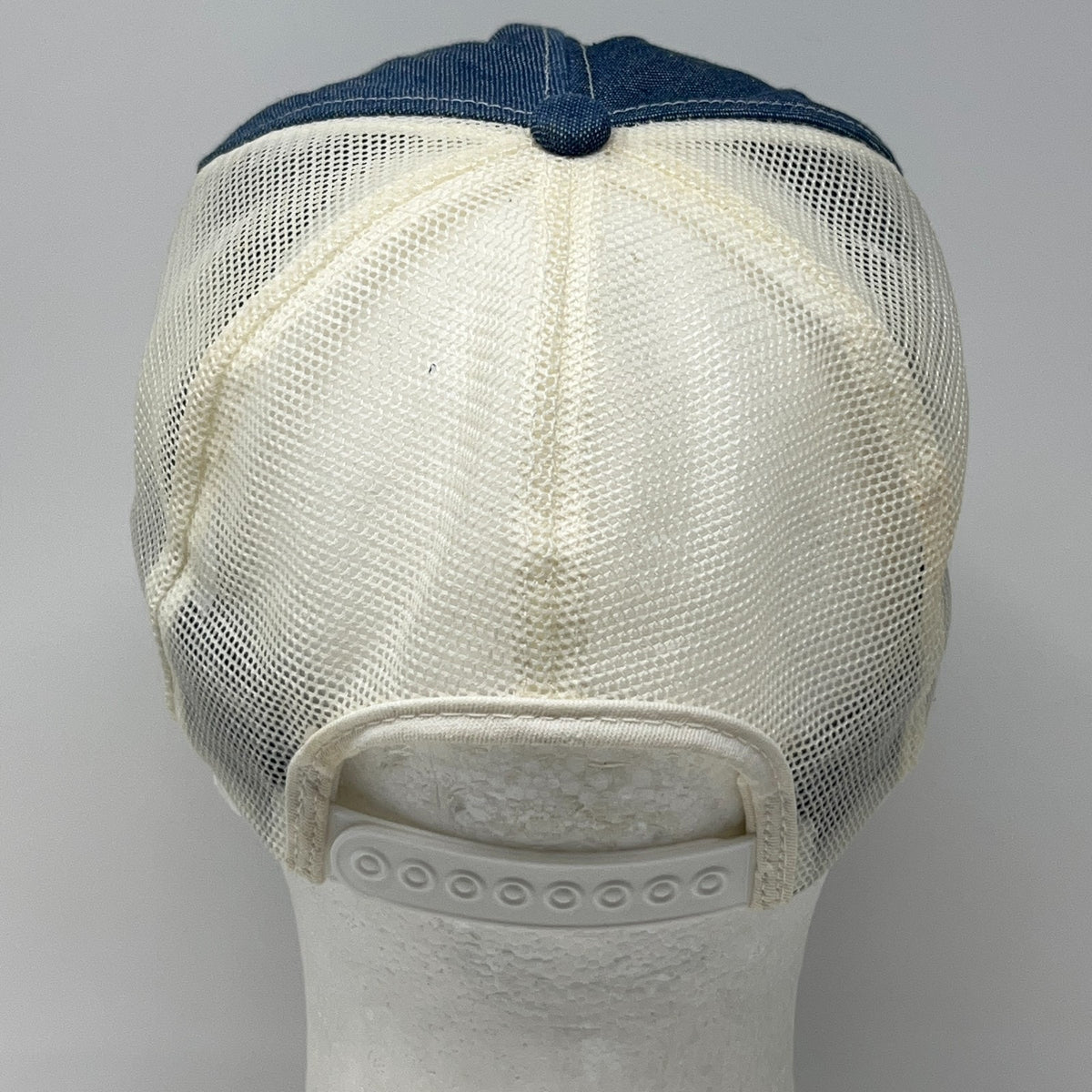 Vintage Contracting Material Co Wheeling Illinois Denim Trucker Hat Baseball Cap
