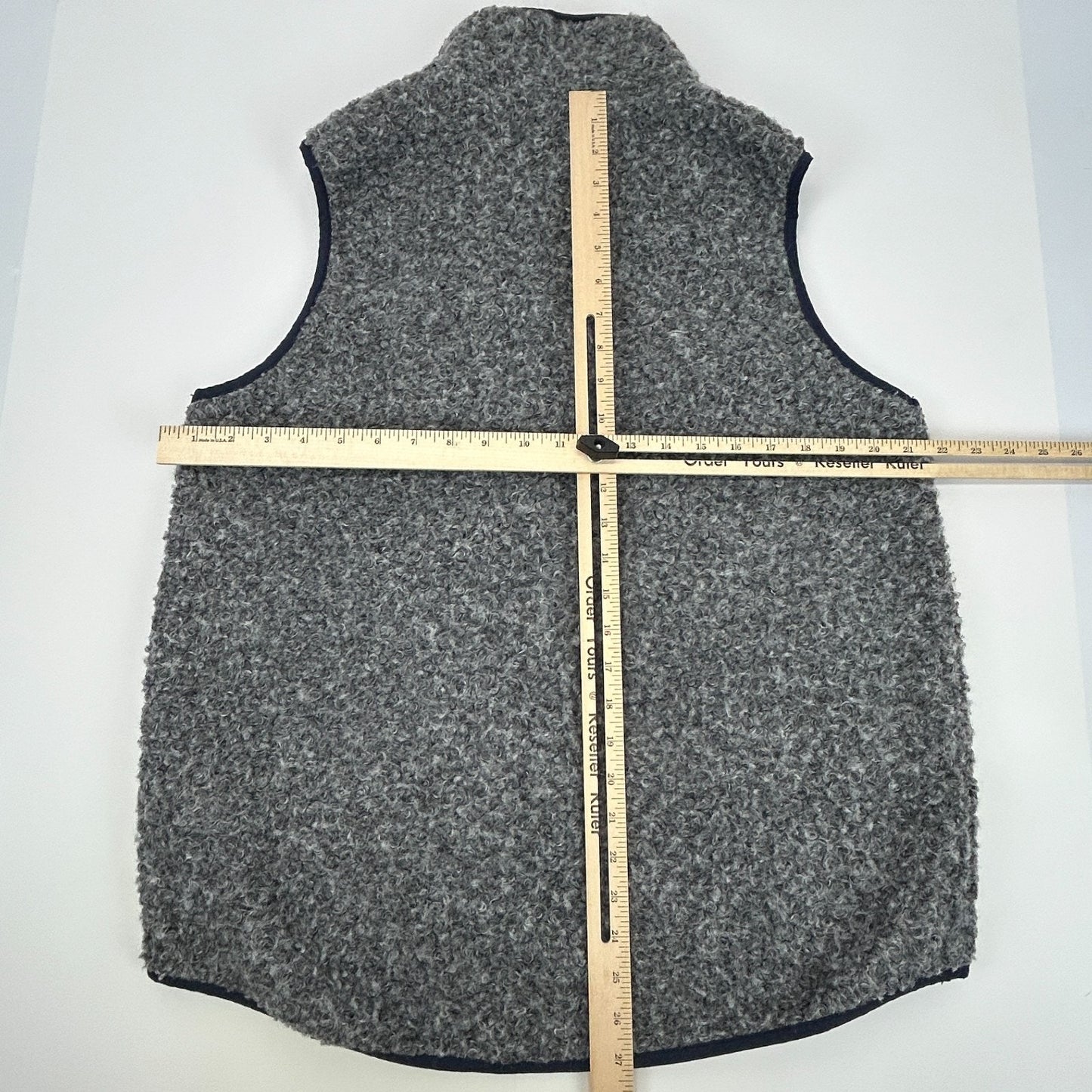 Woolrich Womens Siskiyou Fleece Vest Curly Fuzzy Full Zip 18551 Gray L Large