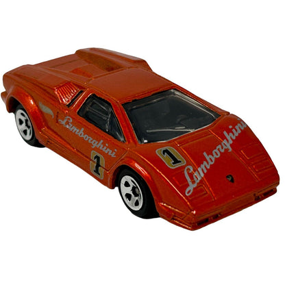 Lamborghini Countach Hot Wheels Collectible Diecast Car Orange Toy Vehicle