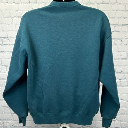 Vintage 90s Kennebunkport Maine Cardigan Sweater Sailing Sailboat Green L Large