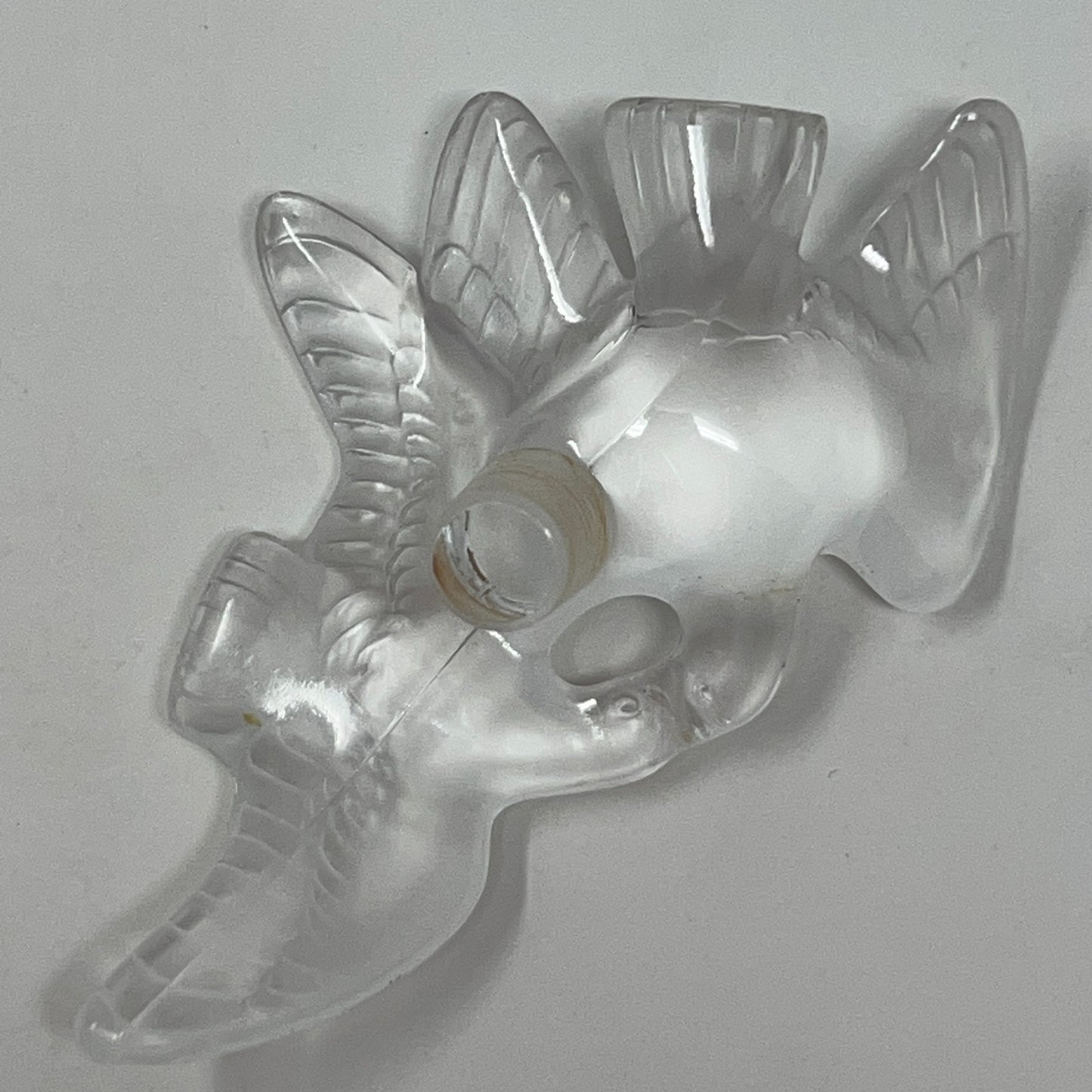 Vintage Nina Ricci L'Air du Temps Lalique Crystal Perfume Bottle 1 Oz Two Doves