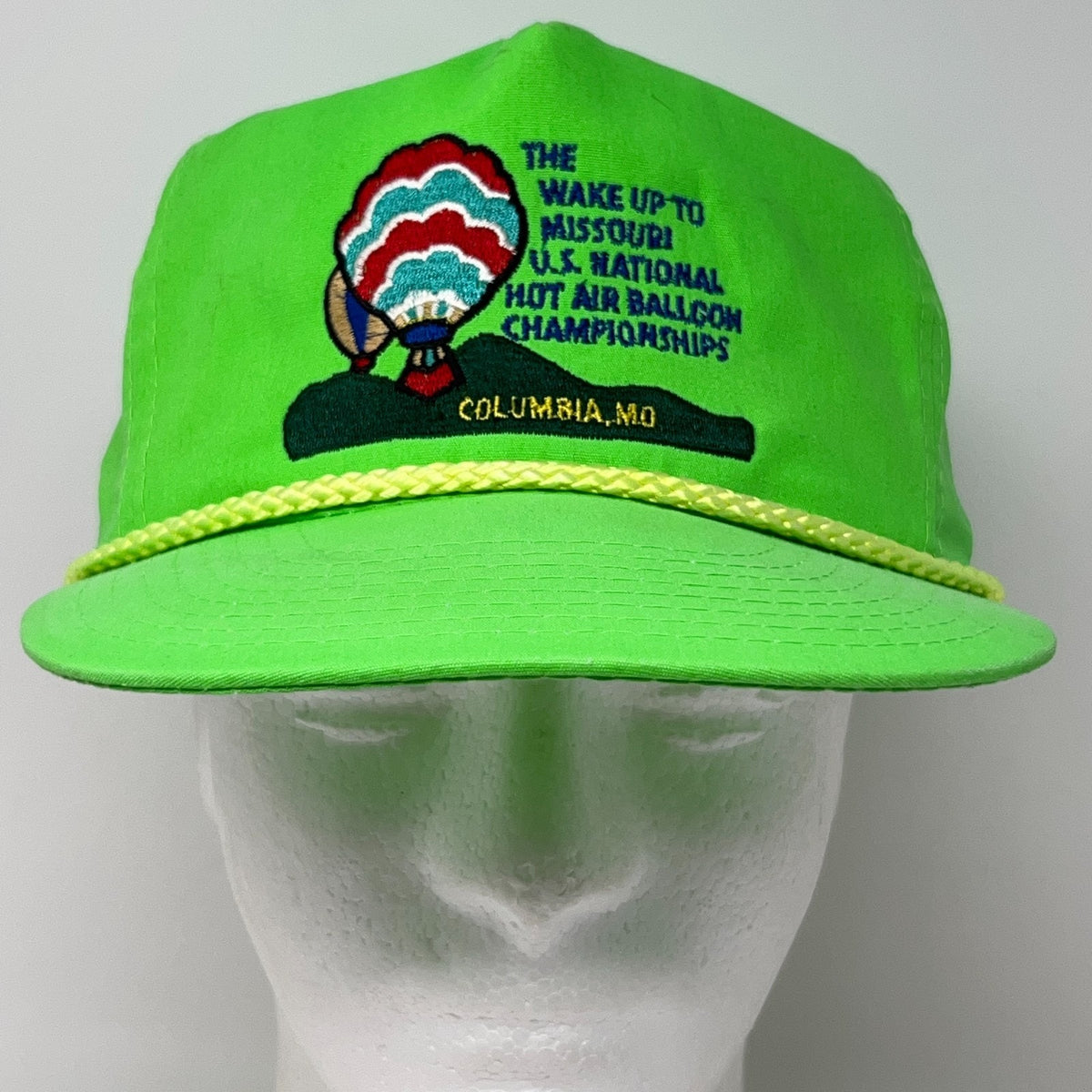 Vintage Hot Air Balloon Championships Hat Baseball Cap Missouri Snapback Green