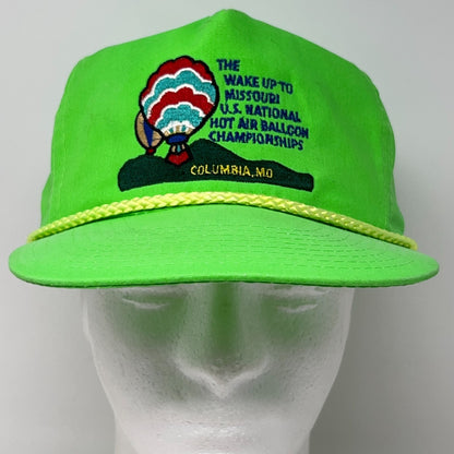 Vintage Hot Air Balloon Championships Hat Baseball Cap Missouri Snapback Green