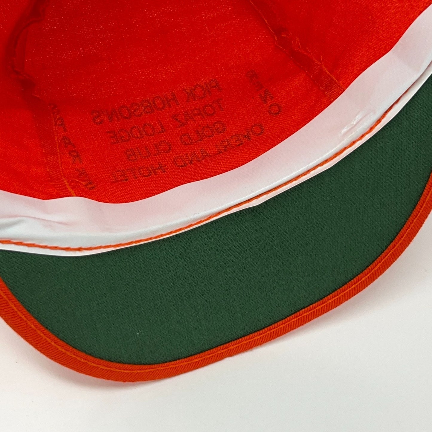 Vintage 70s Pick Hobson Reno Sparks Hat Baseball Cap Nevada Casinos Orange M-L