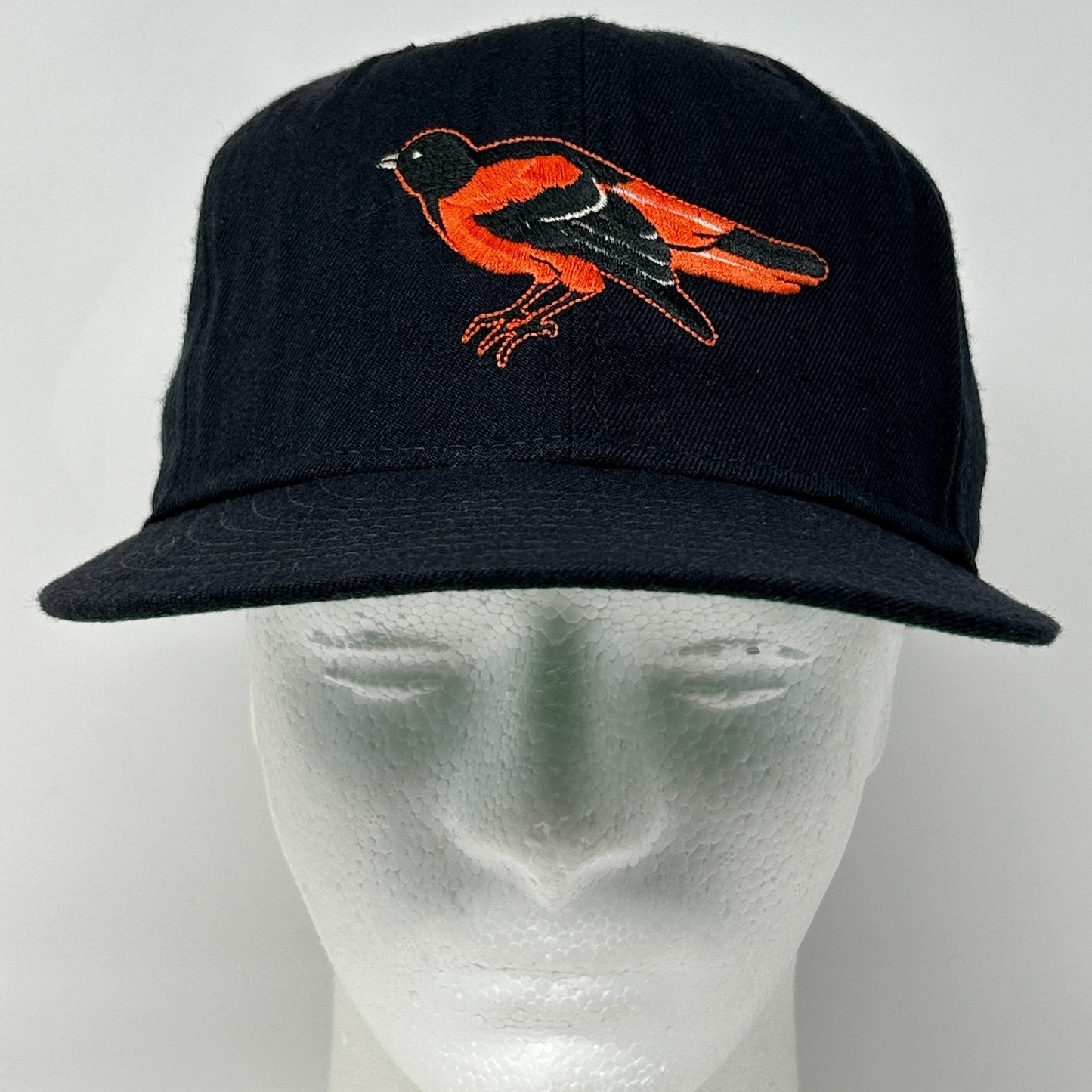 Vintage 90s Baltimore Orioles Hat Baseball Cap New Era USA Black Fitted 7 1/4