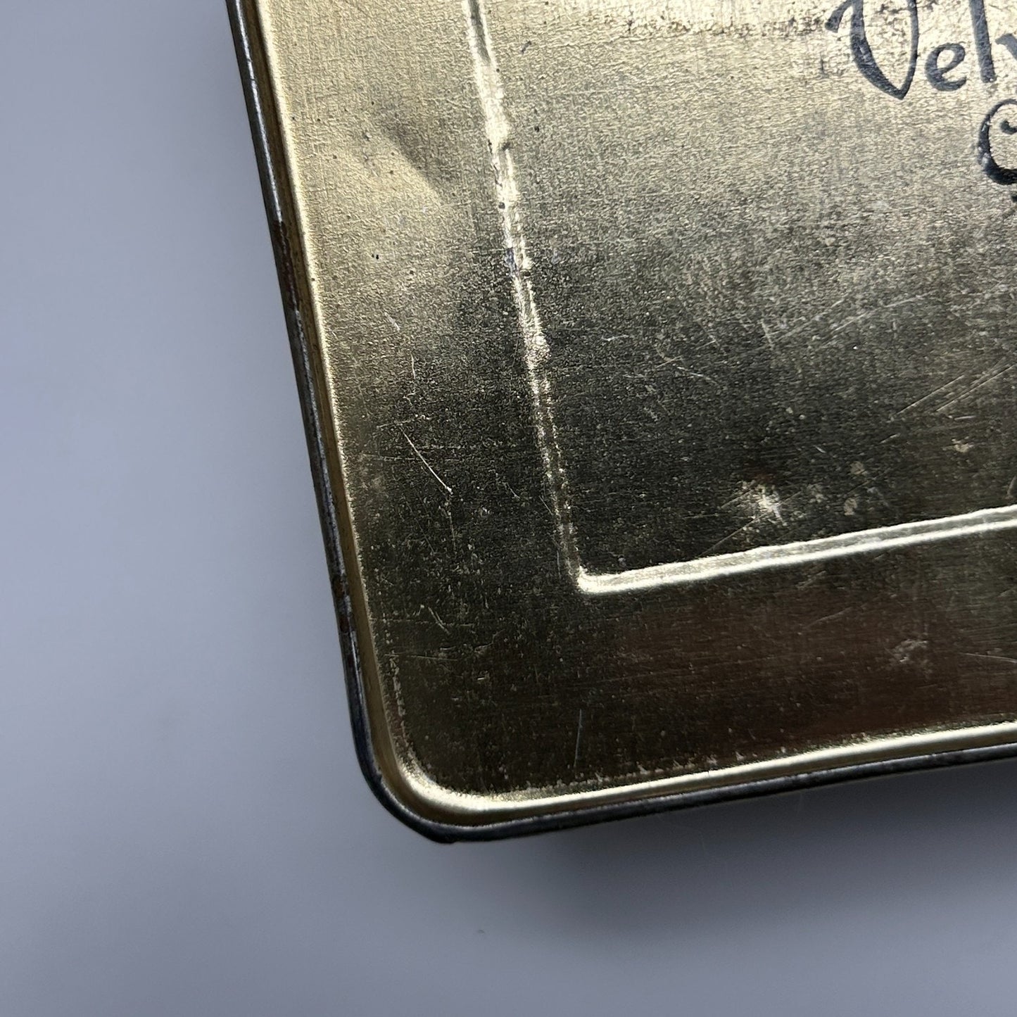 Velvetina Buty Chest Goodrich Perfumers Tin Hinged Box Advertising Omaha 1930s