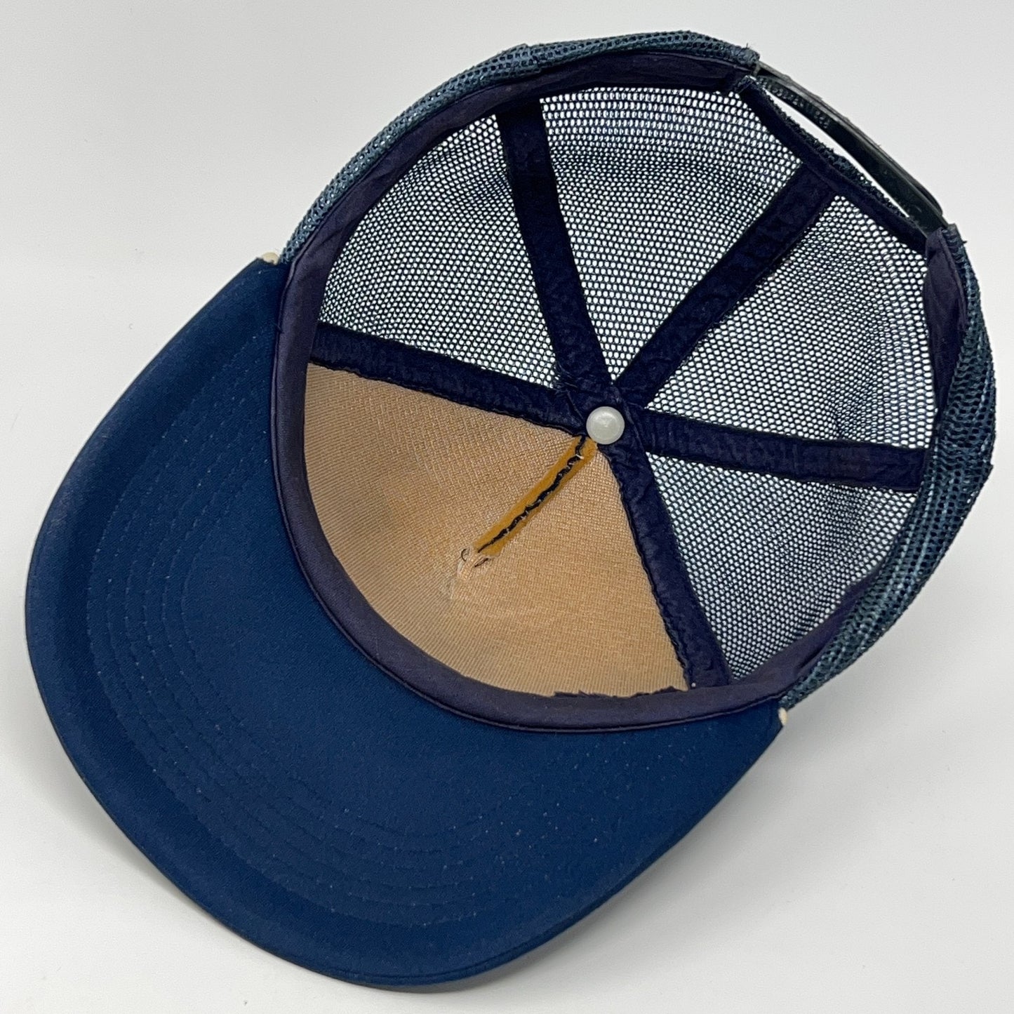 Vintage 80s This Is Ford Country Trucker Hat Baseball Cap Funny Snapback Blue