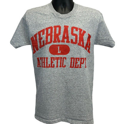 Nebraska Cornhuskers Athletic Dept Vintage 80s T Shirt Small UNL NCAA Mens Gray