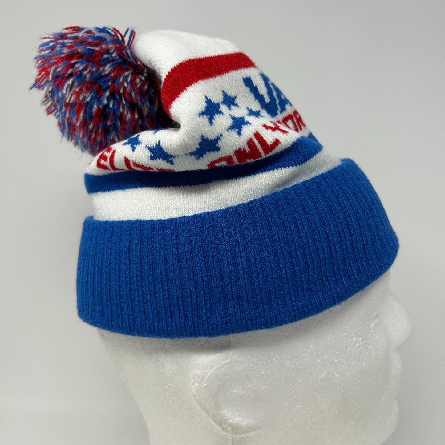 Vans Only For The Elite Cuffed Pom Pom Beanie Toque Winter Hat Skater White