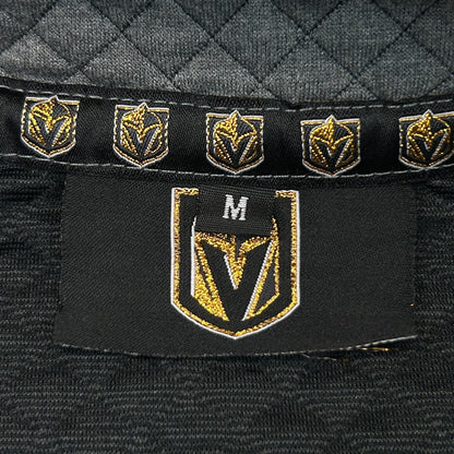 Las Vegas Golden Knights 1/4 Quarter Snap Sweater Jacket Quilted Gray M Medium