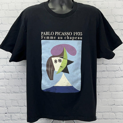 Pablo Picasso Femme Au Chapeau T Shirt 3XL XXXL Black Art Uniqlo Short Sleeve
