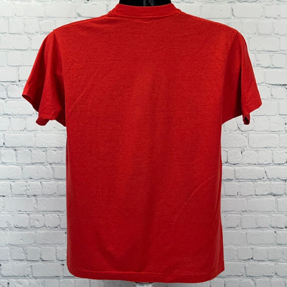 Vintage 80s San Francisco 49ers 1988 Super Bowl Champions T Shirt M Medium Red