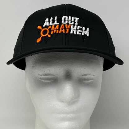 Orangetheory Fitness All Out Mayhem Trucker Hat Baseball Cap OTF Strapback Black - Neon Vintage