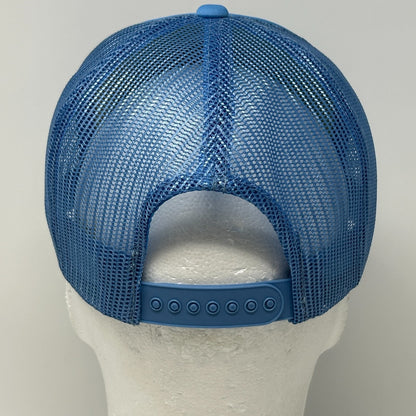 Vintage 80s Winnipeg Canada Trucker Hat Baseball Cap Canadian Blue Mesh Snapback