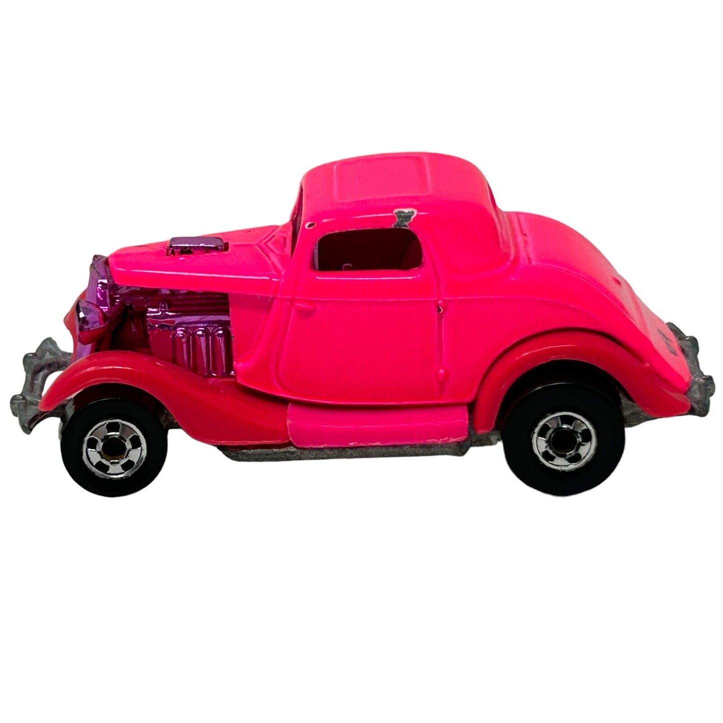 3-Window 1934 Ford Coupe Hot Wheels Collectible Diecast Car Pink Vintage 1996