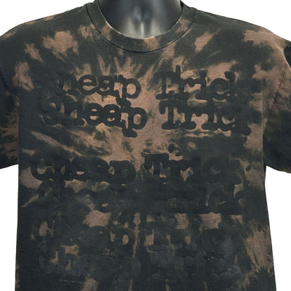 Camiseta vintage de los años 90 de Cheap Trick, talla mediana, banda de rock con efecto tie-dye en color negro de 1993, fabricada en EE. UU.