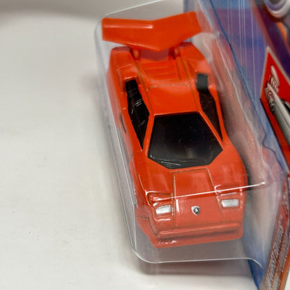 Lamborghini Countach Tooned Hot Wheels - Coche de colección en fundición a presión, color naranja, año 2004, nuevo