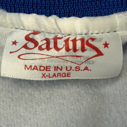 Chaqueta de satén vintage de campeones de balonmano del estado de Illinois para hombre, talla extragrande, azul, IHA, años 90