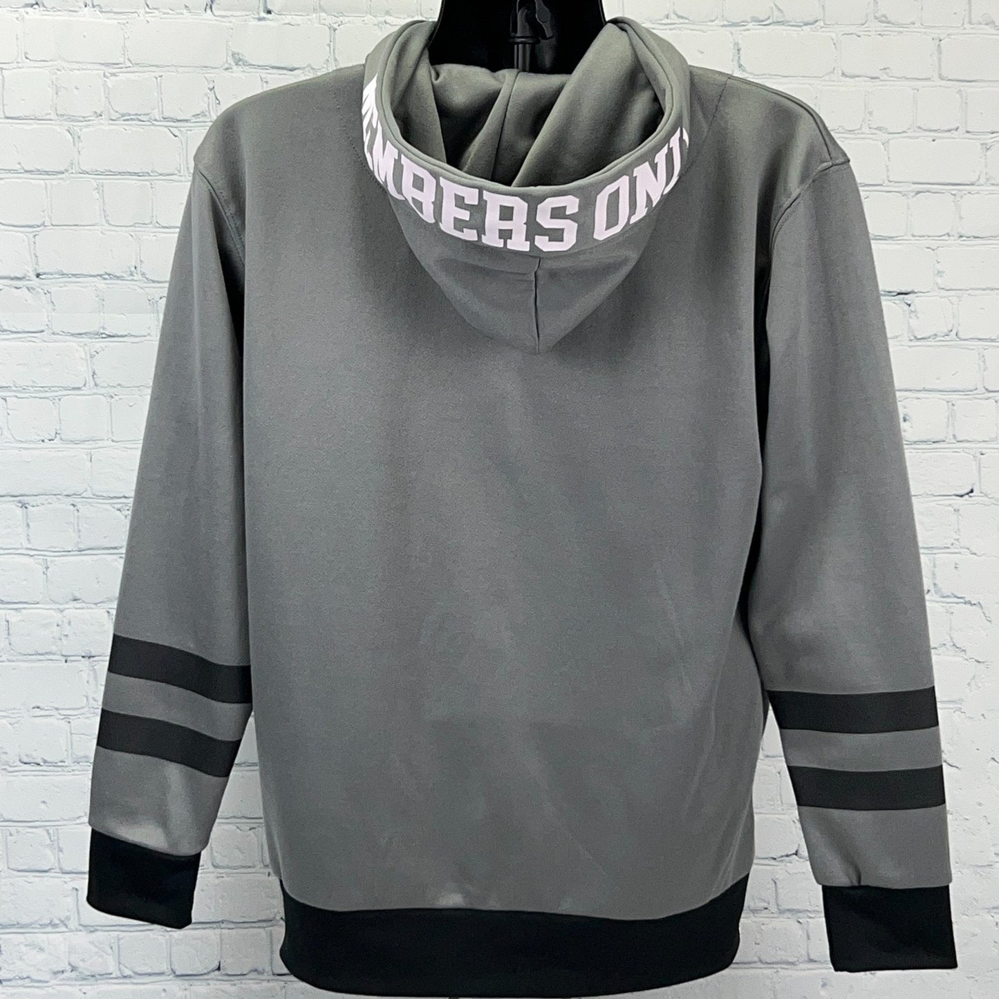 Members Only MO Academy Hoodie Hooded Sweatshirt 1975 Long Sleeve Gray M Medium