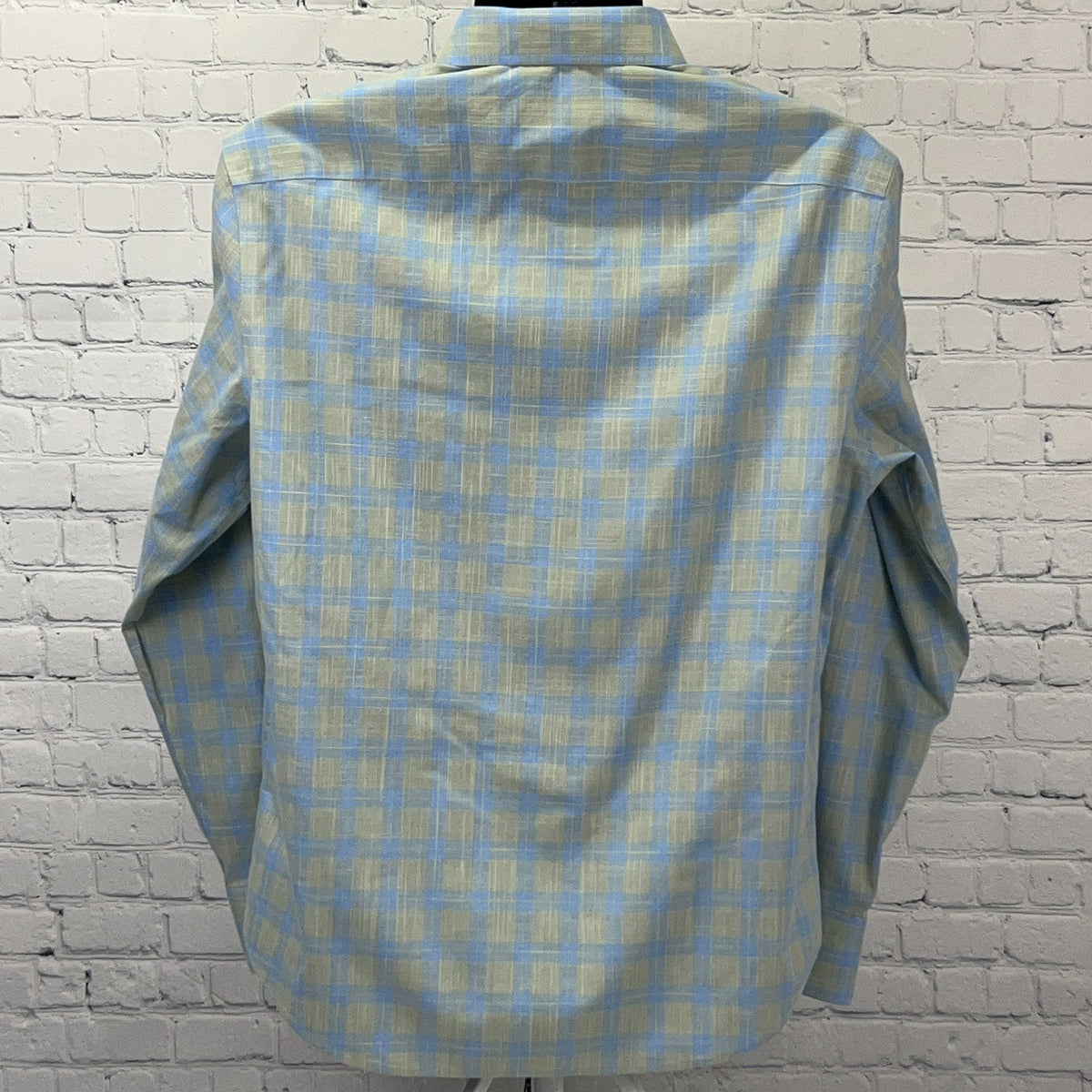 UNTUCKit Wrinkle-Free Clark Slim Fit Button Up Shirt Mens L Large Green Plaid