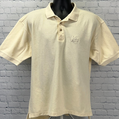 Paris Hotel Casino Las Vegas Polo Shirt Gambling Gambler Yellow Mens L Large