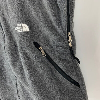 The North Face Fleece Jacket Gray Marled Full Zipper Pockets Drawstring Medium