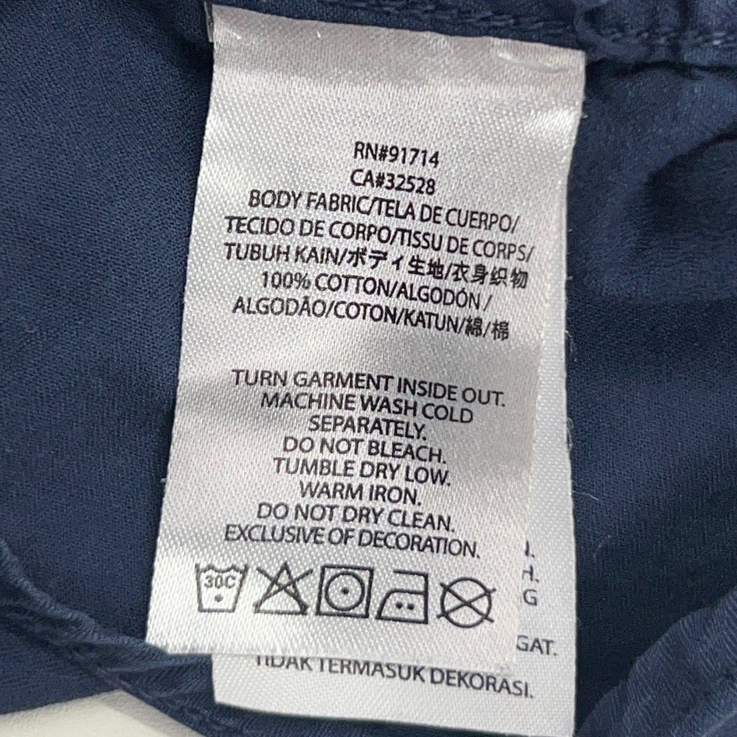Armani Exchange Shirt Mens S Small Navy Blue Cotton Short Sleeve Button Front AX