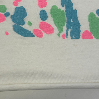 Vintage 90s Dalmatian Dog Crop Top T Shirt Made In USA White Tee XL X-Large