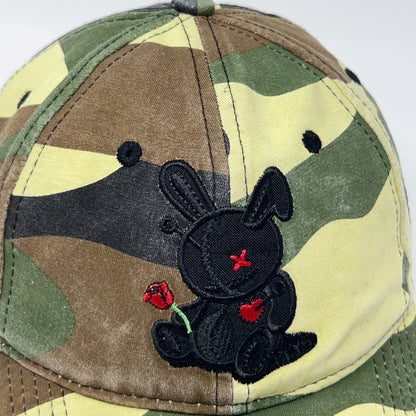 BKYS Lucky Charm Hat Baseball Cap Black Keys Rabbit Camouflage Strapback Green